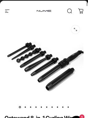 NuMe Interchangeable Curling Wand Set in Black